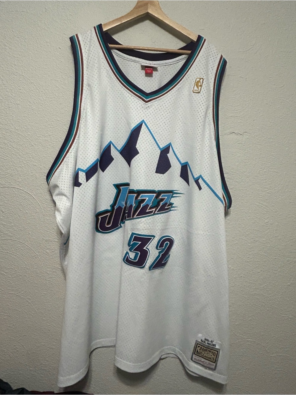 Karl Malone Utah Jazz Mitchell & Ness Hardwood Classics ‘97 Jersey 6XLB Big